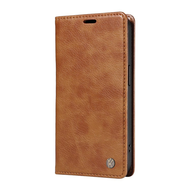 YIKATU YK-006 For Honor X40 5G / X9a 5G / Magic5 Lite 5G Leather Case Litchi Texture Phone Wallet Cover - Brown