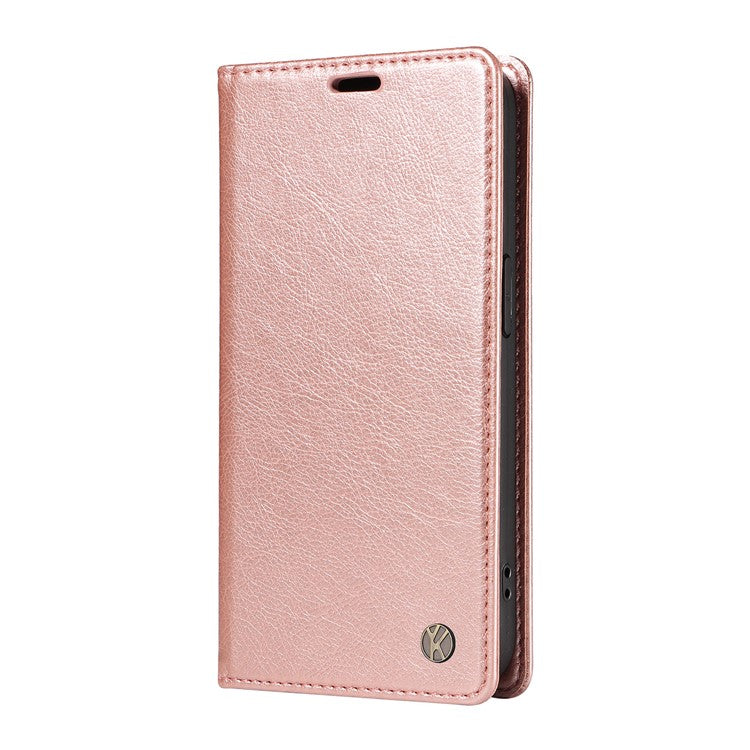 YIKATU YK-006 For Honor X40 5G / X9a 5G / Magic5 Lite 5G Leather Case Litchi Texture Phone Wallet Cover - Rose Gold