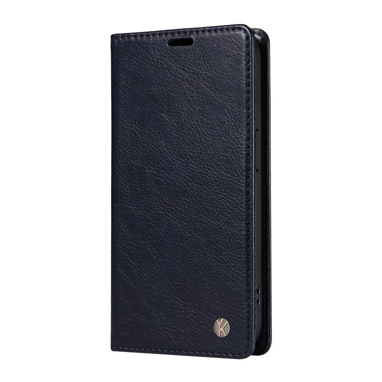 YIKATU YK-006 For Honor X40 5G / X9a 5G / Magic5 Lite 5G Leather Case Litchi Texture Phone Wallet Cover - Navy Blue