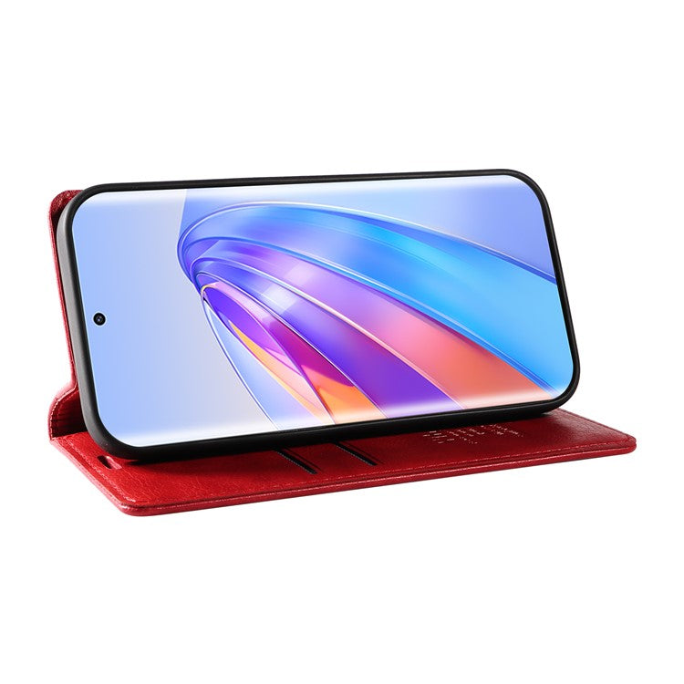 YIKATU YK-006 For Honor X40 5G / X9a 5G / Magic5 Lite 5G Leather Case Litchi Texture Phone Wallet Cover - Red