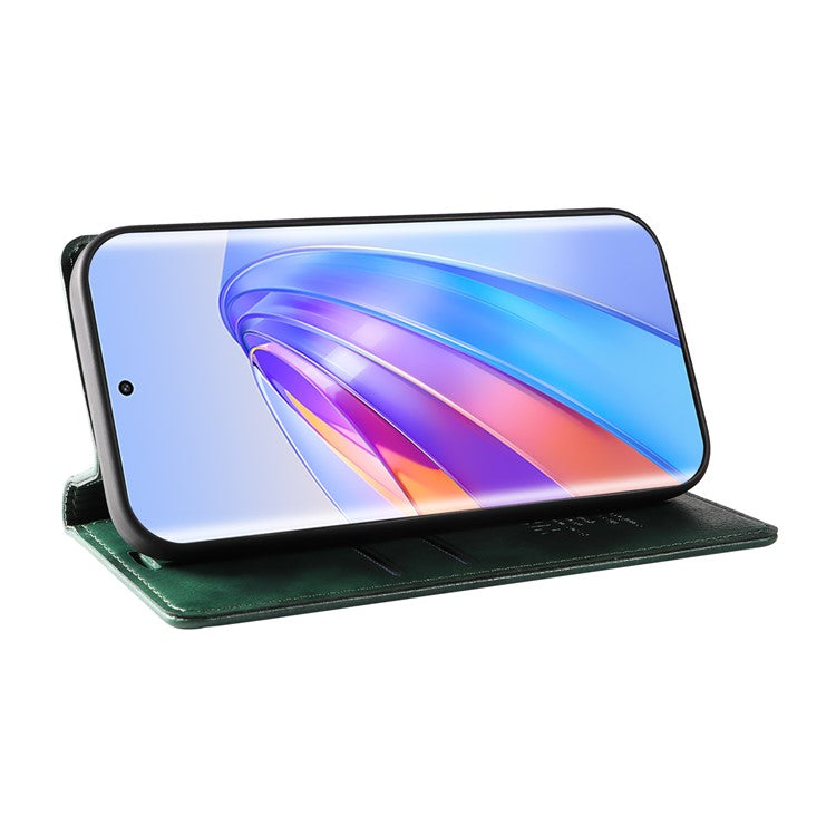 YIKATU YK-006 For Honor X40 5G / X9a 5G / Magic5 Lite 5G Leather Case Litchi Texture Phone Wallet Cover - Green