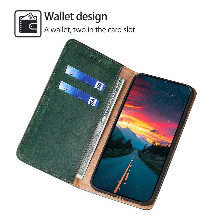 For Huawei nova 12i 4G Case Magnetic Auto Closing Leather Wallet Phone Cover - Green