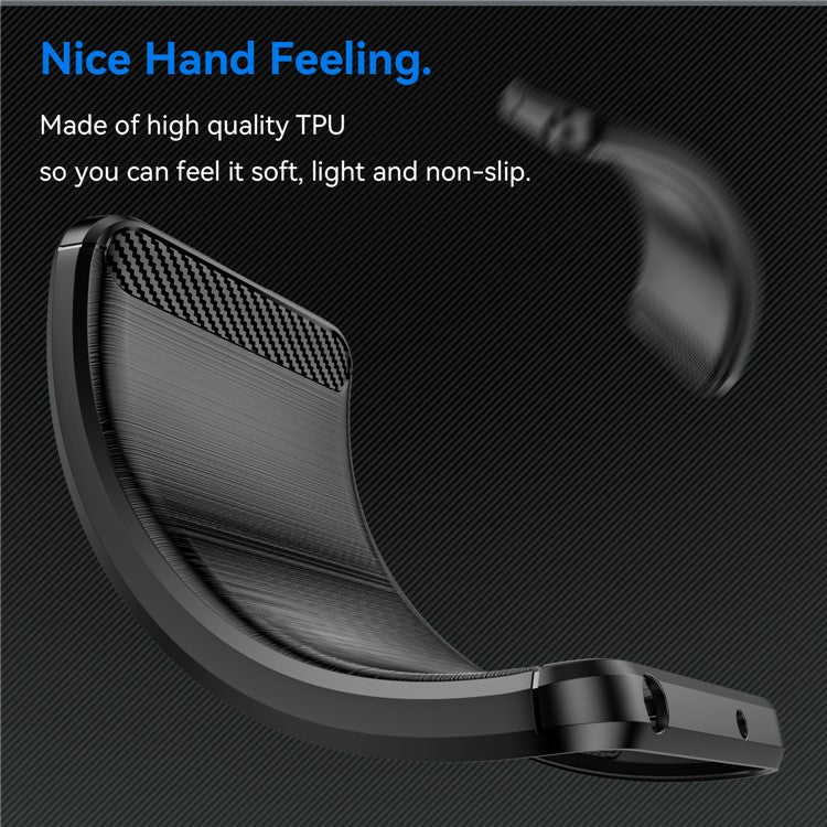 For Huawei Pura 70 Pro / 70 Pro+ Case Anti-fingerprint TPU Cover Carbon Fiber Texture - Black