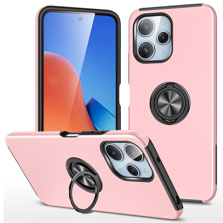 For Xiaomi Redmi 12 4G Case PC+TPU Kickstand Cover Cell Phone Accessory Wholesale - Rose Gold