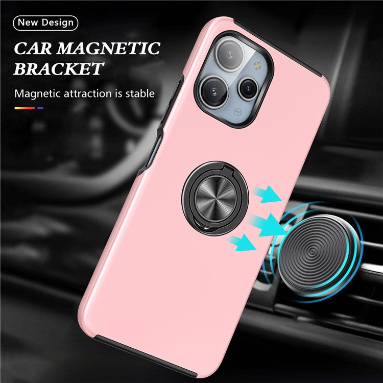 For Xiaomi Redmi 12 4G Case PC+TPU Kickstand Cover Cell Phone Accessory Wholesale - Rose Gold