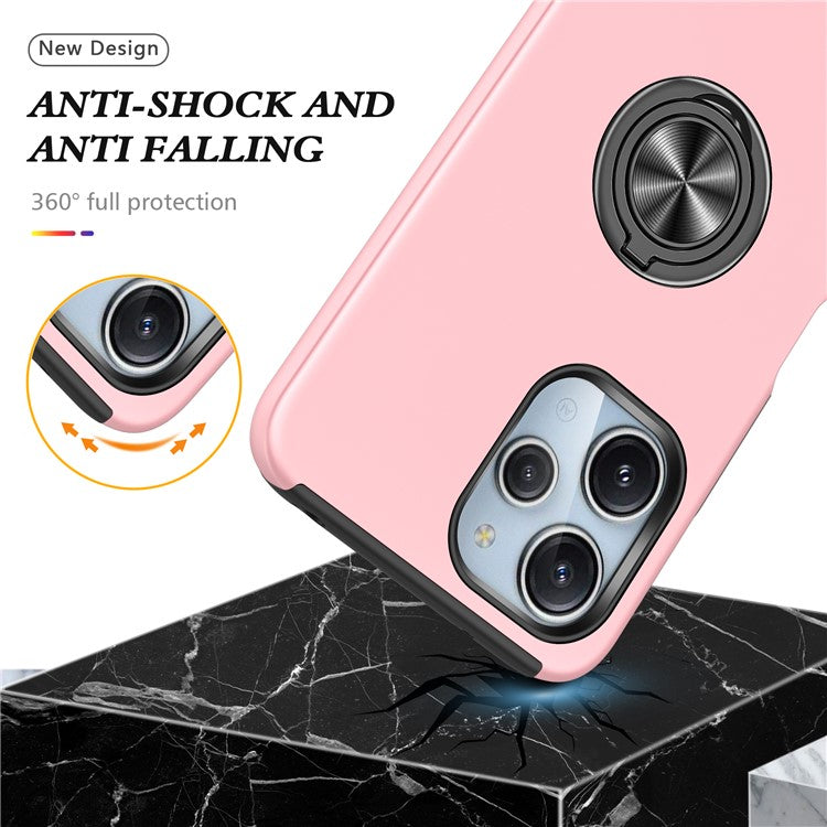 For Xiaomi Redmi 12 4G Case PC+TPU Kickstand Cover Cell Phone Accessory Wholesale - Rose Gold