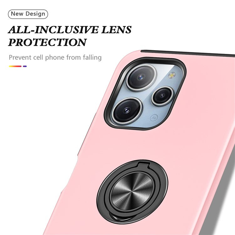 For Xiaomi Redmi 12 4G Case PC+TPU Kickstand Cover Cell Phone Accessory Wholesale - Rose Gold