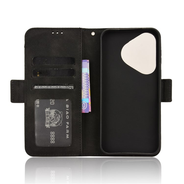 For Huawei Pura 70 Leather Case Multiple Card Slots Mobile Phone Cover Wholesale - Black