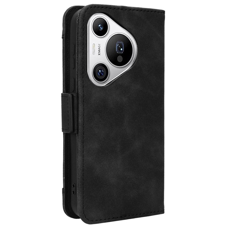For Huawei Pura 70 Leather Case Multiple Card Slots Mobile Phone Cover Wholesale - Black