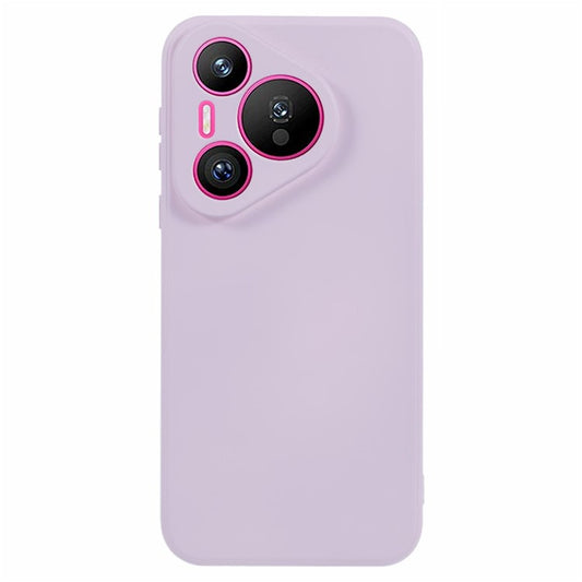 For Huawei Pura 70 Pro / 70 Pro+ Case Fiber Lining Soft TPU Solid Color Phone Cover - Light Purple