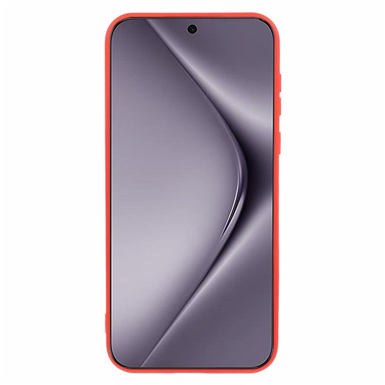 For Huawei Pura 70 Pro / 70 Pro+ Case Fiber Lining Soft TPU Solid Color Phone Cover - Red