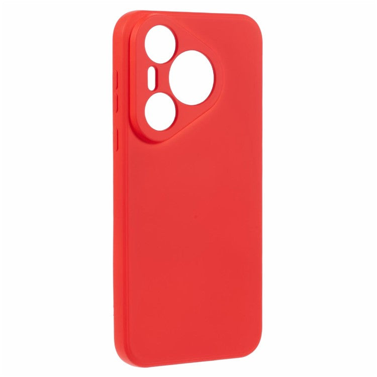 For Huawei Pura 70 Pro / 70 Pro+ Case Fiber Lining Soft TPU Solid Color Phone Cover - Red