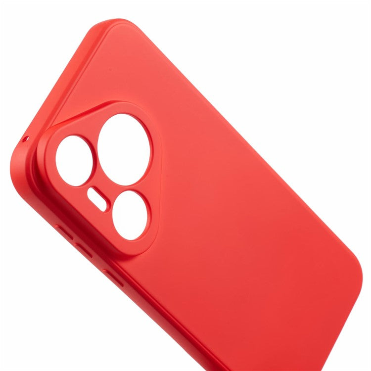 For Huawei Pura 70 Pro / 70 Pro+ Case Fiber Lining Soft TPU Solid Color Phone Cover - Red