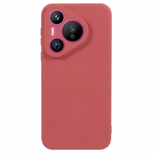 For Huawei Pura 70 Pro / 70 Pro+ Case Fiber Lining Soft TPU Solid Color Phone Cover - Hawthorn Red