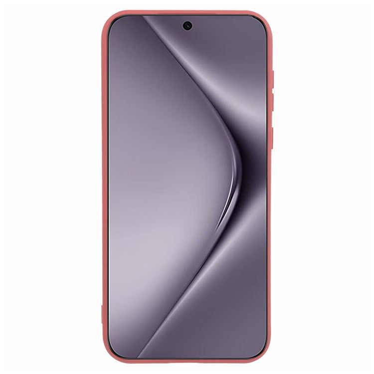 For Huawei Pura 70 Pro / 70 Pro+ Case Fiber Lining Soft TPU Solid Color Phone Cover - Hawthorn Red