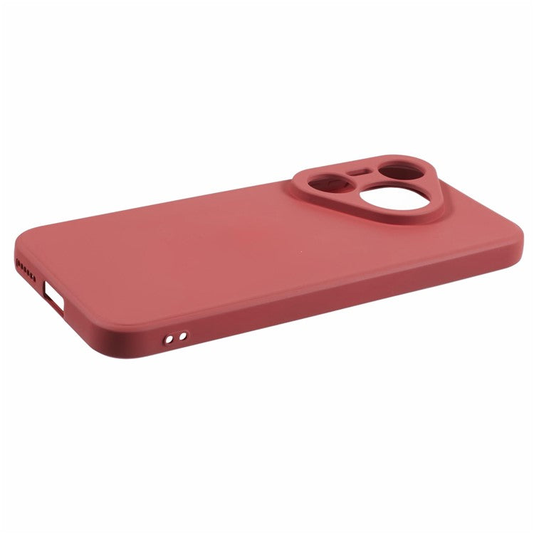 For Huawei Pura 70 Pro / 70 Pro+ Case Fiber Lining Soft TPU Solid Color Phone Cover - Hawthorn Red