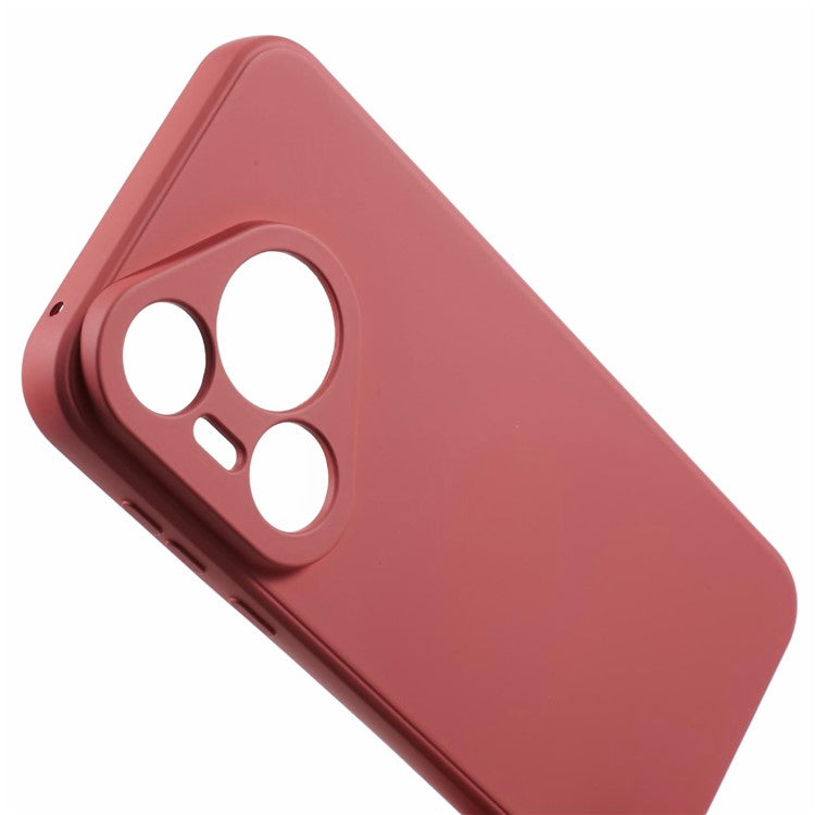 For Huawei Pura 70 Pro / 70 Pro+ Case Fiber Lining Soft TPU Solid Color Phone Cover - Hawthorn Red