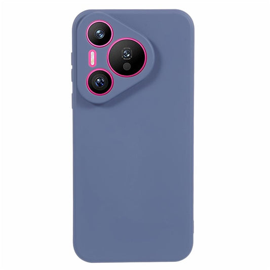 For Huawei Pura 70 Pro / 70 Pro+ Case Fiber Lining Soft TPU Solid Color Phone Cover - Lavender Grey