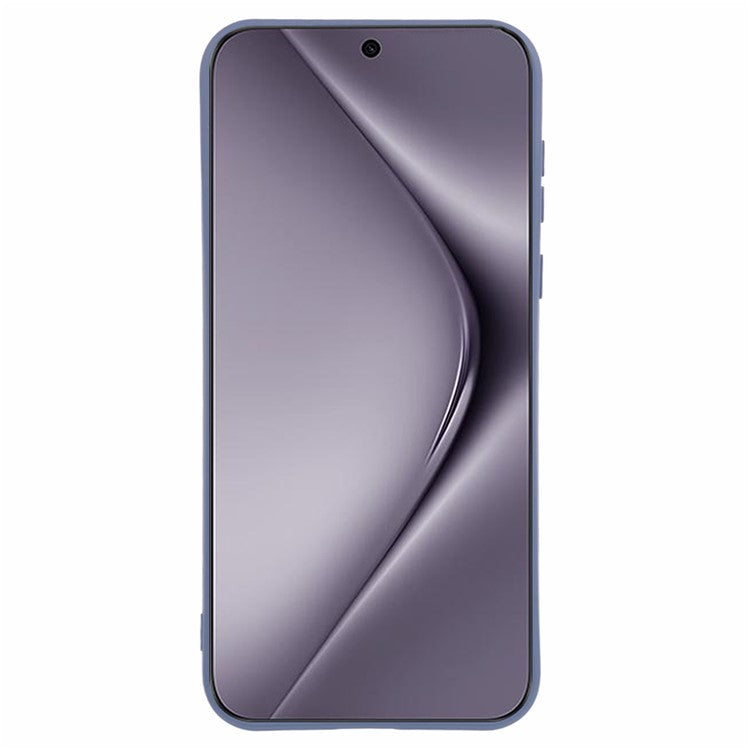 For Huawei Pura 70 Pro / 70 Pro+ Case Fiber Lining Soft TPU Solid Color Phone Cover - Lavender Grey