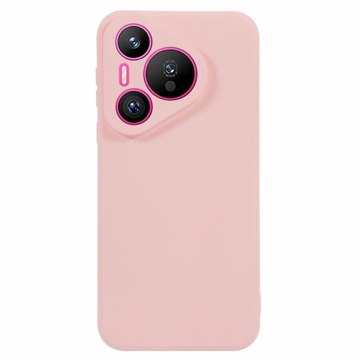 For Huawei Pura 70 Case Fiber Lining Soft TPU Phone Protective Cover Shockproof Phone Shell - Pink