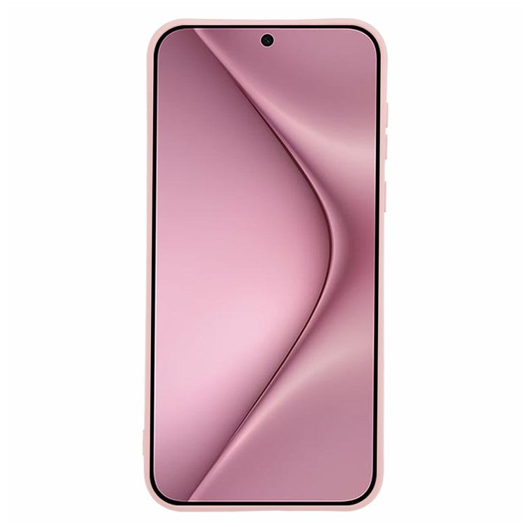 For Huawei Pura 70 Case Fiber Lining Soft TPU Phone Protective Cover Shockproof Phone Shell - Pink