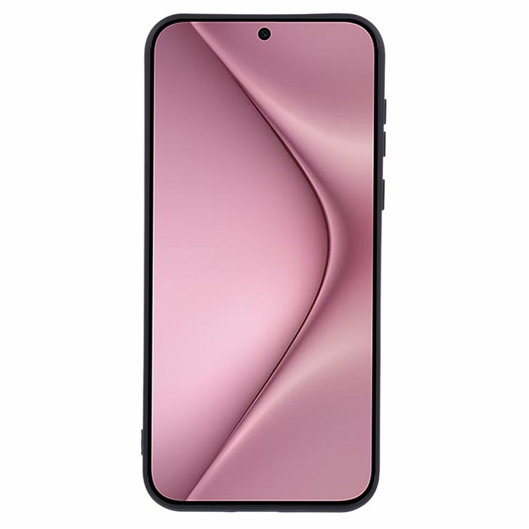 For Huawei Pura 70 Case Fiber Lining Soft TPU Phone Protective Cover Shockproof Phone Shell - Black