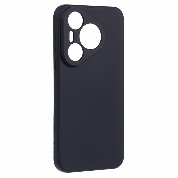 For Huawei Pura 70 Case Fiber Lining Soft TPU Phone Protective Cover Shockproof Phone Shell - Black