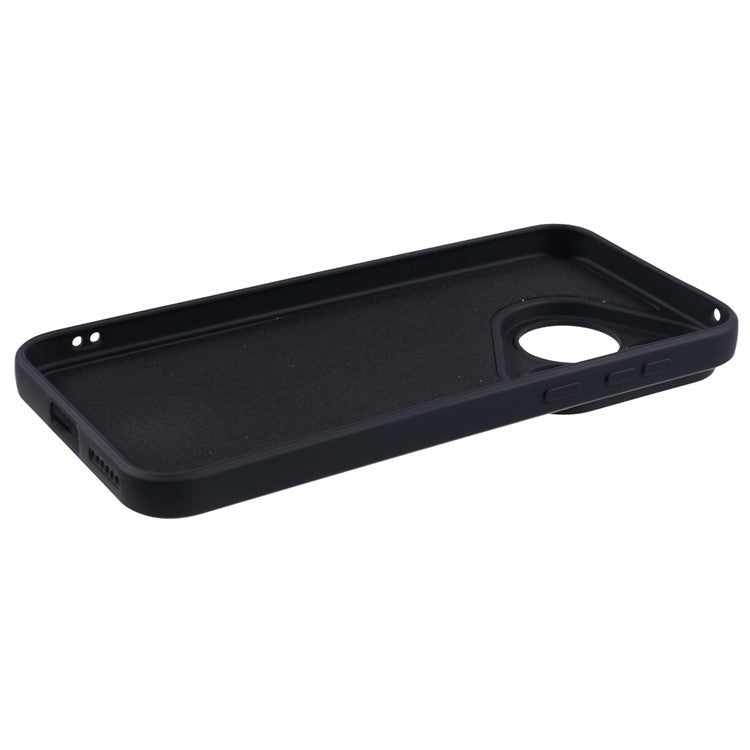 For Huawei Pura 70 Case Fiber Lining Soft TPU Phone Protective Cover Shockproof Phone Shell - Black