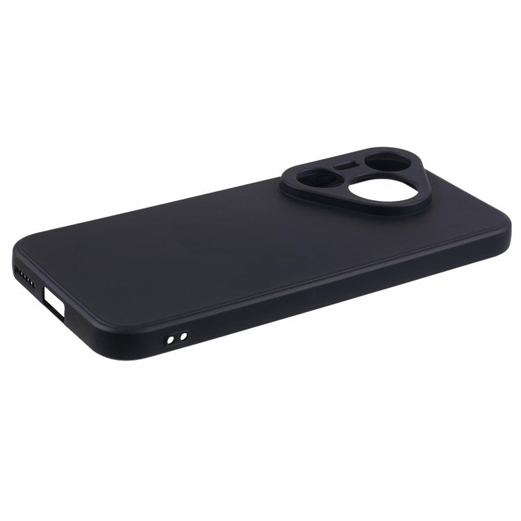For Huawei Pura 70 Case Fiber Lining Soft TPU Phone Protective Cover Shockproof Phone Shell - Black