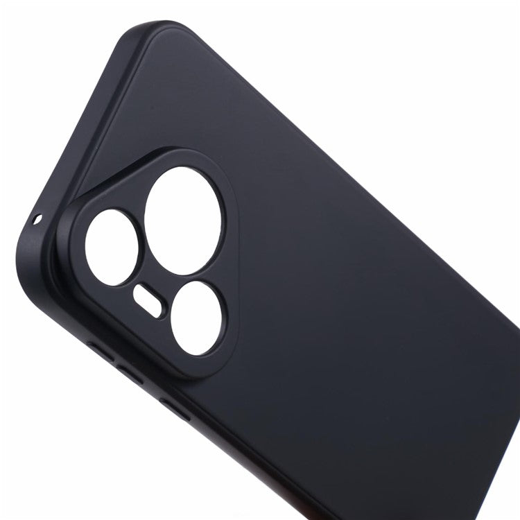 For Huawei Pura 70 Case Fiber Lining Soft TPU Phone Protective Cover Shockproof Phone Shell - Black