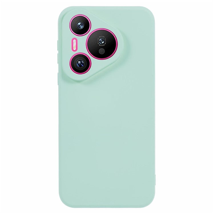 For Huawei Pura 70 Case Fiber Lining Soft TPU Phone Protective Cover Shockproof Phone Shell - Baby Blue