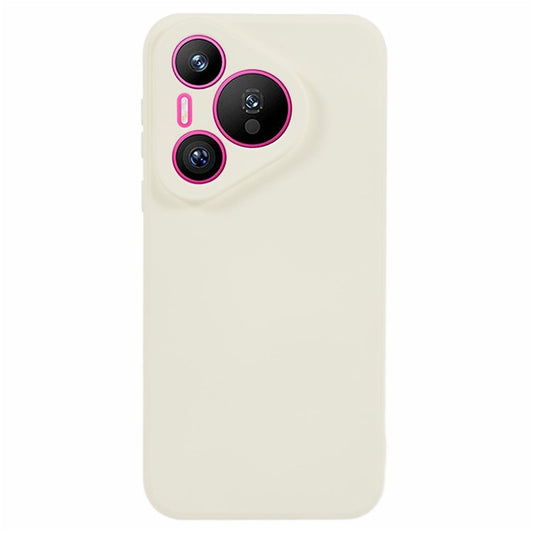 For Huawei Pura 70 Case Fiber Lining Soft TPU Phone Protective Cover Shockproof Phone Shell - White