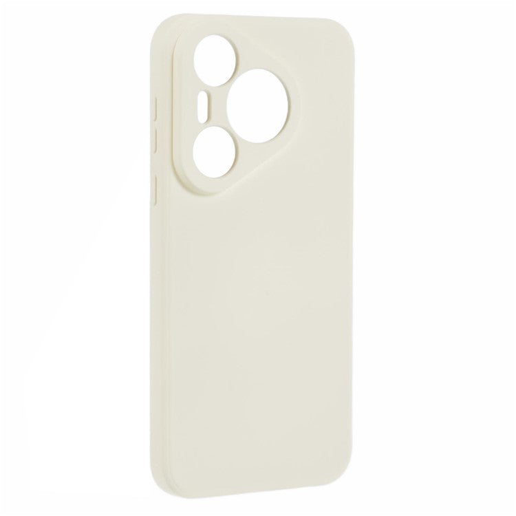 For Huawei Pura 70 Case Fiber Lining Soft TPU Phone Protective Cover Shockproof Phone Shell - White