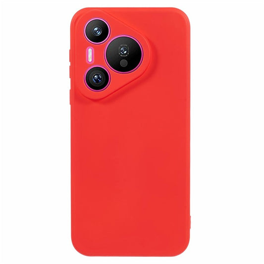 For Huawei Pura 70 Case Fiber Lining Soft TPU Phone Protective Cover Shockproof Phone Shell - Red