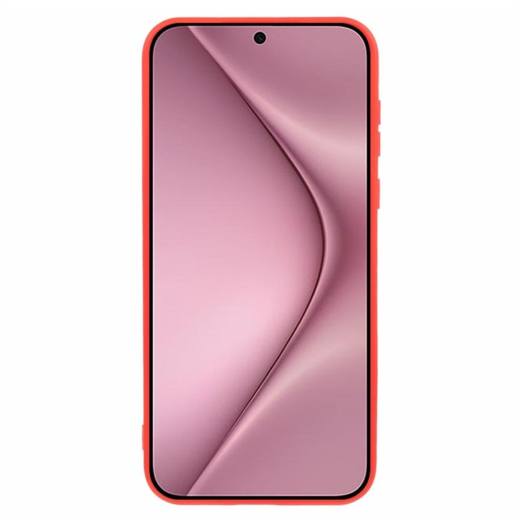 For Huawei Pura 70 Case Fiber Lining Soft TPU Phone Protective Cover Shockproof Phone Shell - Red