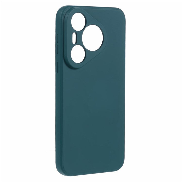 For Huawei Pura 70 Case Fiber Lining Soft TPU Phone Protective Cover Shockproof Phone Shell - Army Green