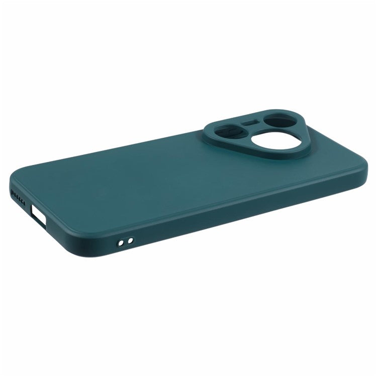 For Huawei Pura 70 Case Fiber Lining Soft TPU Phone Protective Cover Shockproof Phone Shell - Army Green