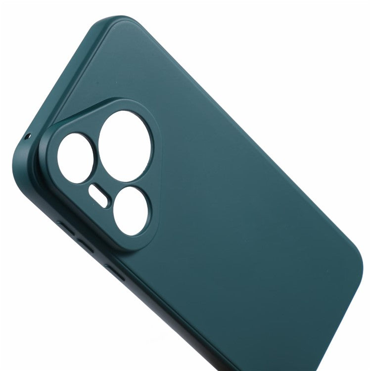 For Huawei Pura 70 Case Fiber Lining Soft TPU Phone Protective Cover Shockproof Phone Shell - Army Green