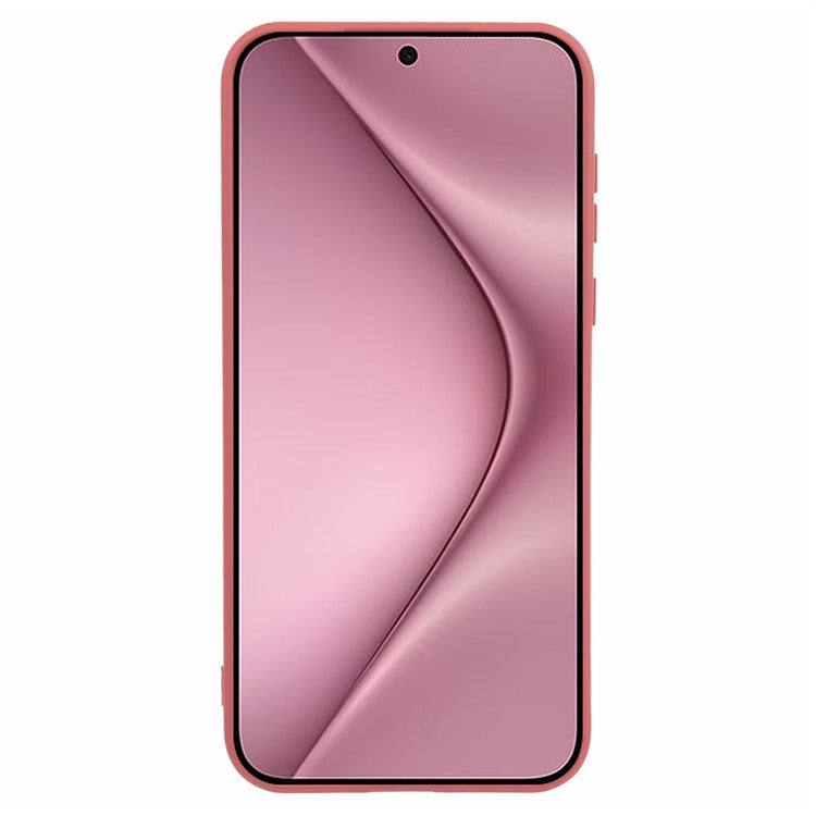 For Huawei Pura 70 Case Fiber Lining Soft TPU Phone Protective Cover Shockproof Phone Shell - Hawthorn Red