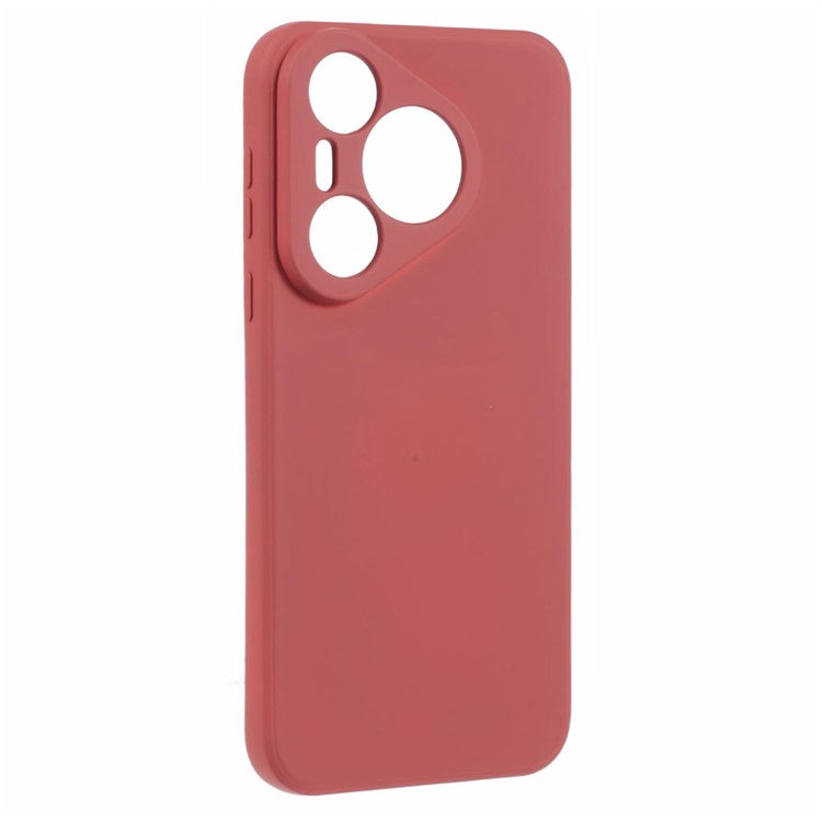 For Huawei Pura 70 Case Fiber Lining Soft TPU Phone Protective Cover Shockproof Phone Shell - Hawthorn Red