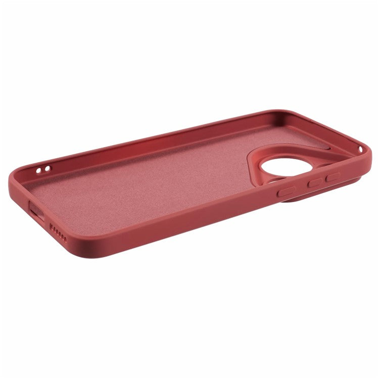 For Huawei Pura 70 Case Fiber Lining Soft TPU Phone Protective Cover Shockproof Phone Shell - Hawthorn Red