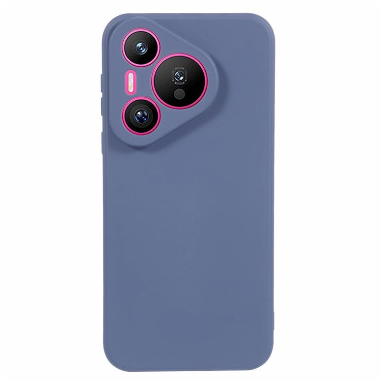 For Huawei Pura 70 Case Fiber Lining Soft TPU Phone Protective Cover Shockproof Phone Shell - Lavender Grey
