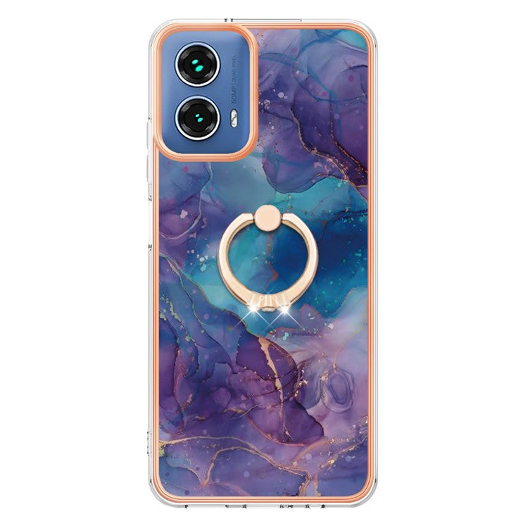YB IMD Series-17 Style-E For Motorola Moto G34 5G Wholesale Case 2.0mm TPU Phone Cover with Kickstand - Purple