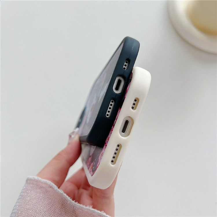 For iPhone 14 Case Soft TPU Pattern Printed Round Edge Phone Cover - Bamboo Panda