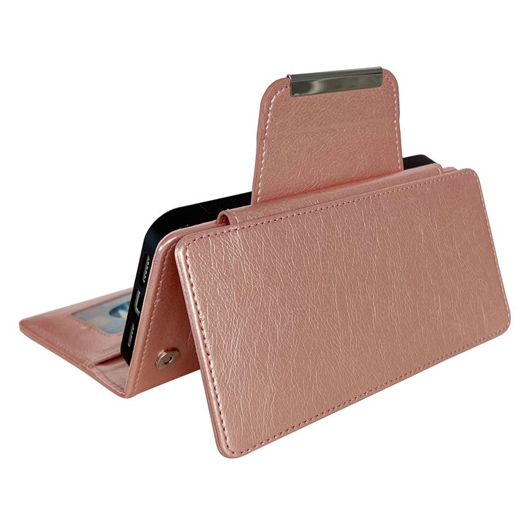 For Samsung Galaxy A33 5G Case PU Leather Wallet 2-in-1 Removable Protective Folio Phone Cover - Rose Gold