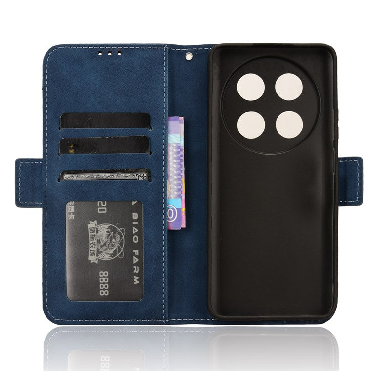 For Huawei nova 13i 4G / nova 12i 4G / Enjoy 70 Pro Case PU Leather Stand Function Multiple Card Slots Phone Cover - Blue