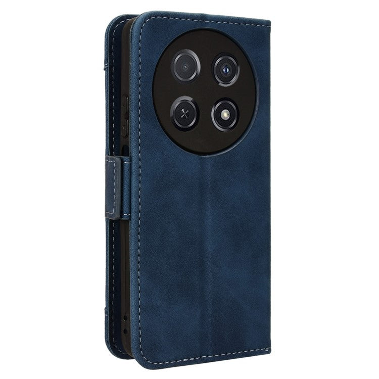 For Huawei nova 13i 4G / nova 12i 4G / Enjoy 70 Pro Case PU Leather Stand Function Multiple Card Slots Phone Cover - Blue