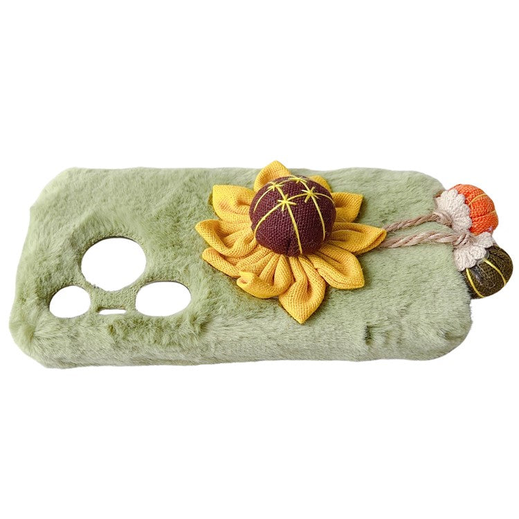 For Huawei Pura 70 Case Sunflower Fur Warm Plush TPU Phone Cover - Apricot