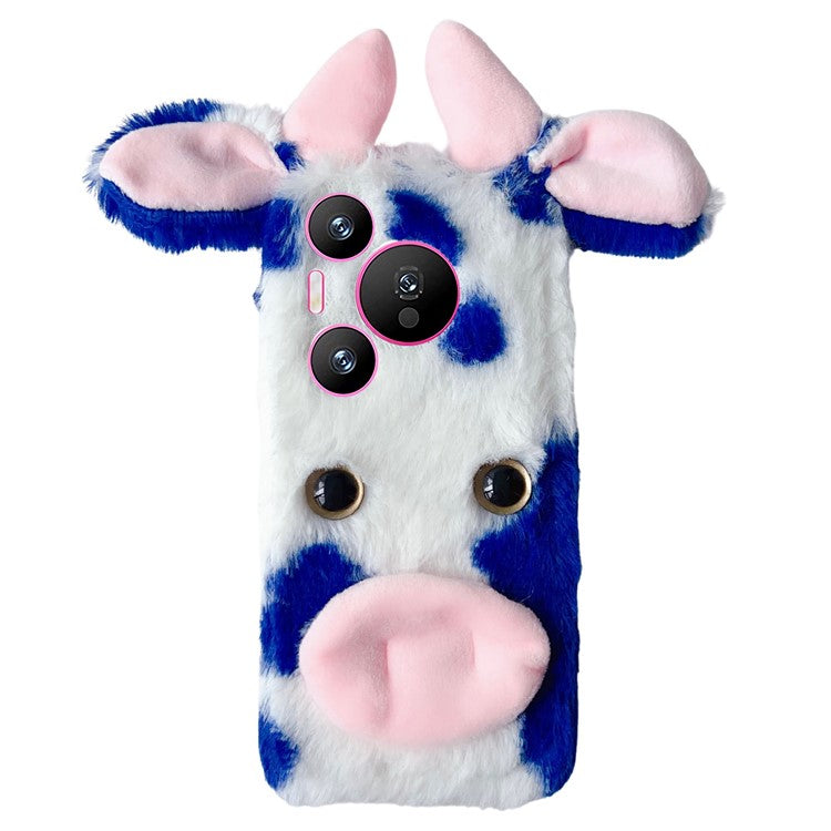 TPU Phone Case for Huawei Pura 70 Pro / Pura 70 Pro+ Shell Fluffy Cows Ear Cover - Blue