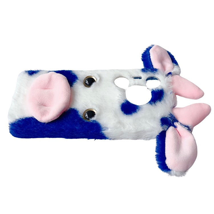 TPU Phone Case for Huawei Pura 70 Pro / Pura 70 Pro+ Shell Fluffy Cows Ear Cover - Blue